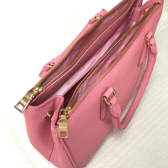 Beautiful 2Way Saffiano Leather Shoulder Hand bag Pink - Picture 10 of 13